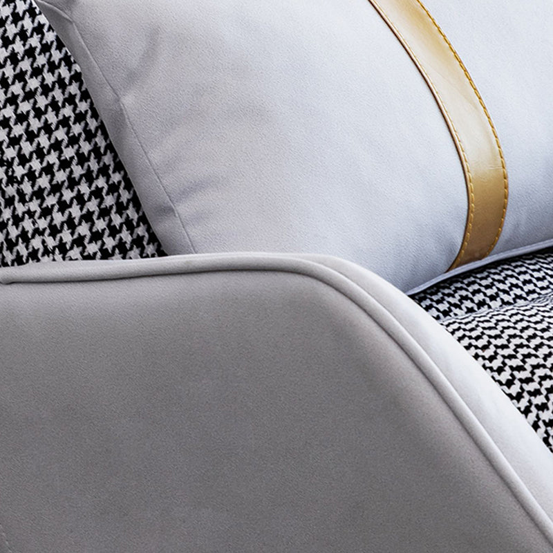 Rocker moderne coussins toufutés Patchwork Tissure Rocking Chaise avec oreiller