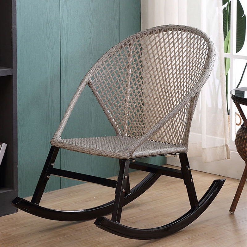 Chaise à bascule de roteur de roteur chaise à corne à corde tissée pour salle de gamme
