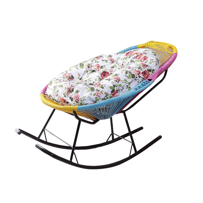 Chaise de culbuteur à corde tissée moderne