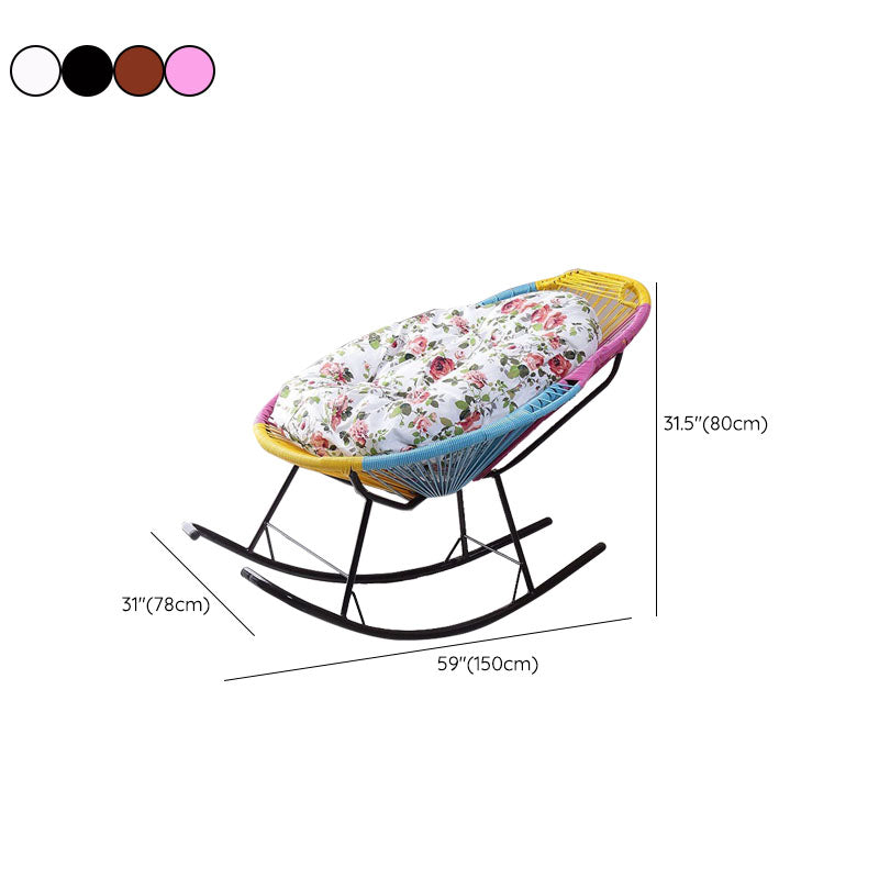 Chaise de culbuteur à corde tissée moderne