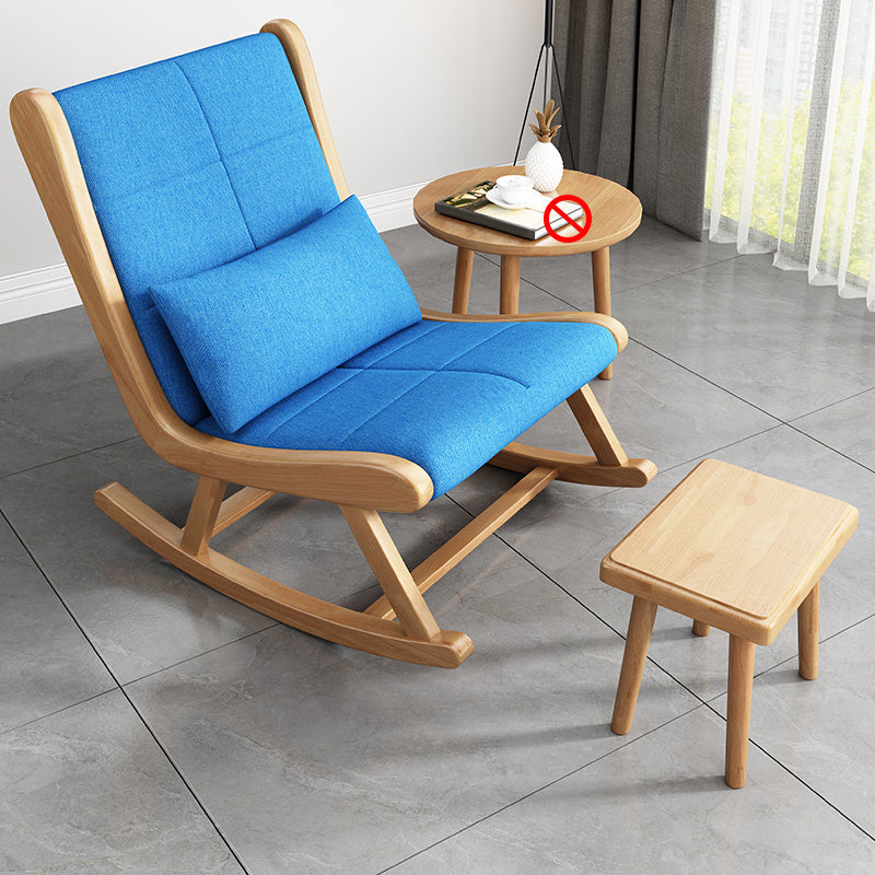Silla mecedora de cojines removible moderna con almohada con almohada
