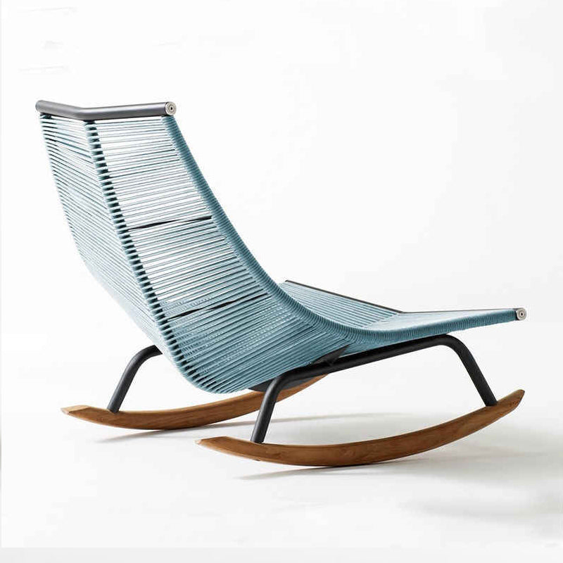 Traditional Rocking Chair Teak Frame Wing Chair Back Indoor Rocking Chair Light Blue Clearhalo 'Chairs & Seating' 'furn' 'furn_rocking_chairs' 'Furniture' 'Living Room Furniture' 'Rocking Chairs' 'rocking_chairs' 6327416