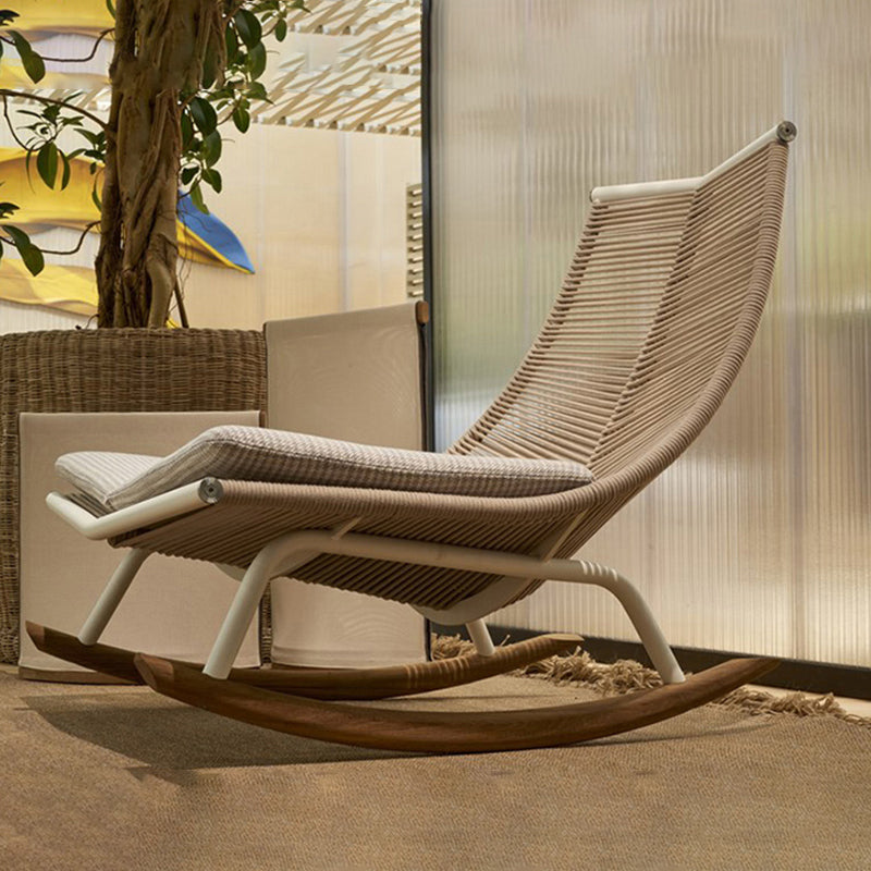 Traditional Rocking Chair Teak Frame Wing Chair Back Indoor Rocking Chair Clearhalo 'Chairs & Seating' 'furn' 'furn_rocking_chairs' 'Furniture' 'Living Room Furniture' 'Rocking Chairs' 'rocking_chairs' 6327421