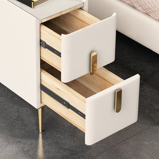 2 Schubladen Akzenttisch Nachttisch moderner Nachttisch, 19,7 "groß