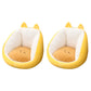 Contemporary Pouf Ottoman Velvet Upholstered Tear Resistant Animal Shape Ottoman Yellow 2 Piece Set Clearhalo 'furn' 'furn_ottomans_poufs' 'Furniture' 'Living Room Furniture' 'Ottomans & Poufs' 'ottomans_poufs' 6328828