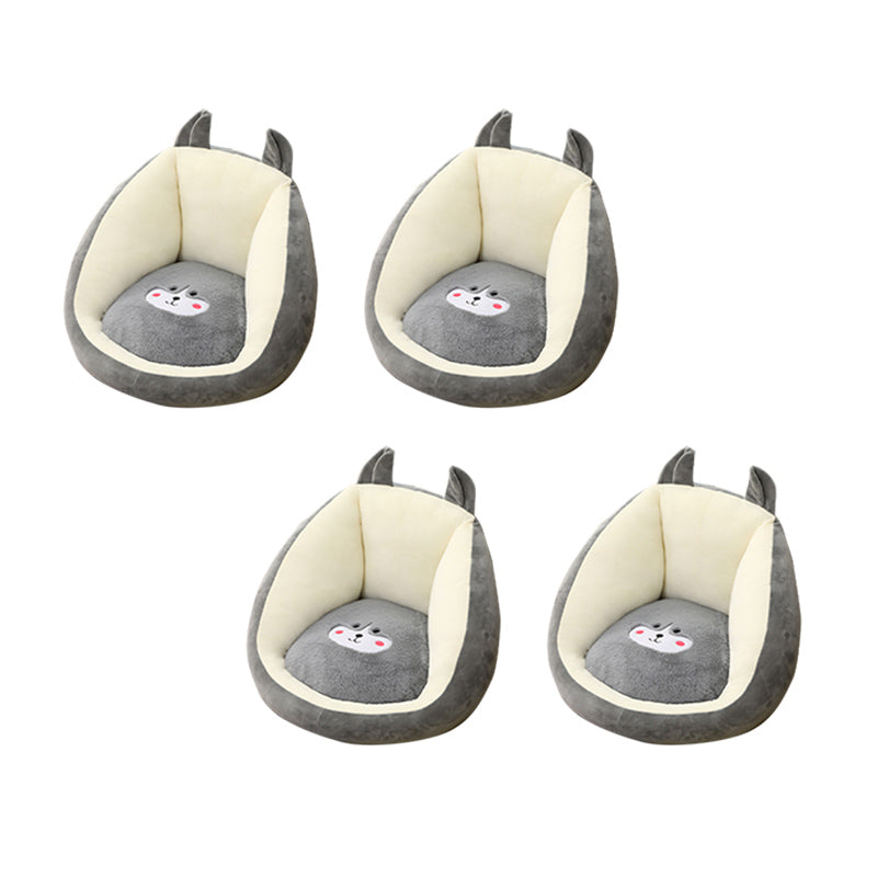 Contemporary Pouf Ottoman Velvet Upholstered Tear Resistant Animal Shape Ottoman Gray 4 Piece Set Clearhalo 'furn' 'furn_ottomans_poufs' 'Furniture' 'Living Room Furniture' 'Ottomans & Poufs' 'ottomans_poufs' 6328839