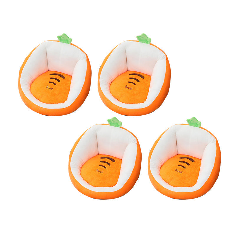 Contemporary Pouf Ottoman Velvet Upholstered Tear Resistant Animal Shape Ottoman Orange 4 Piece Set Clearhalo 'furn' 'furn_ottomans_poufs' 'Furniture' 'Living Room Furniture' 'Ottomans & Poufs' 'ottomans_poufs' 6328842