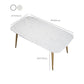 Glam 4 Legs Dining Table Stone Top Table with Metal Base for Dining Room Clearhalo 'Dining Tables & Seating' 'Dining Tables' 'dining_table' 'furn' 'furn_dining_table' 'Furniture' 'Kitchen & Dining Furniture' 6328910