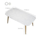 Glam 4 Legs Dining Table Stone Top Table with Metal Base for Dining Room Clearhalo 'Dining Tables & Seating' 'Dining Tables' 'dining_table' 'furn' 'furn_dining_table' 'Furniture' 'Kitchen & Dining Furniture' 6328911