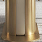 Metal Pedestal Base Dining Table Glam Stone Table for Dining Room