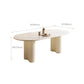 Contemporary Sintered Stone Dining Table Oval Dinner Room Table Clearhalo 'Dining Tables & Seating' 'Dining Tables' 'dining_table' 'furn' 'furn_dining_table' 'Furniture' 'Kitchen & Dining Furniture' 6328971
