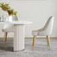 White Double Base Dining Table Modern Stone Table for Kitchen Clearhalo 'Dining Tables & Seating' 'Dining Tables' 'dining_table' 'furn' 'furn_dining_table' 'Furniture' 'Kitchen & Dining Furniture' 6328978