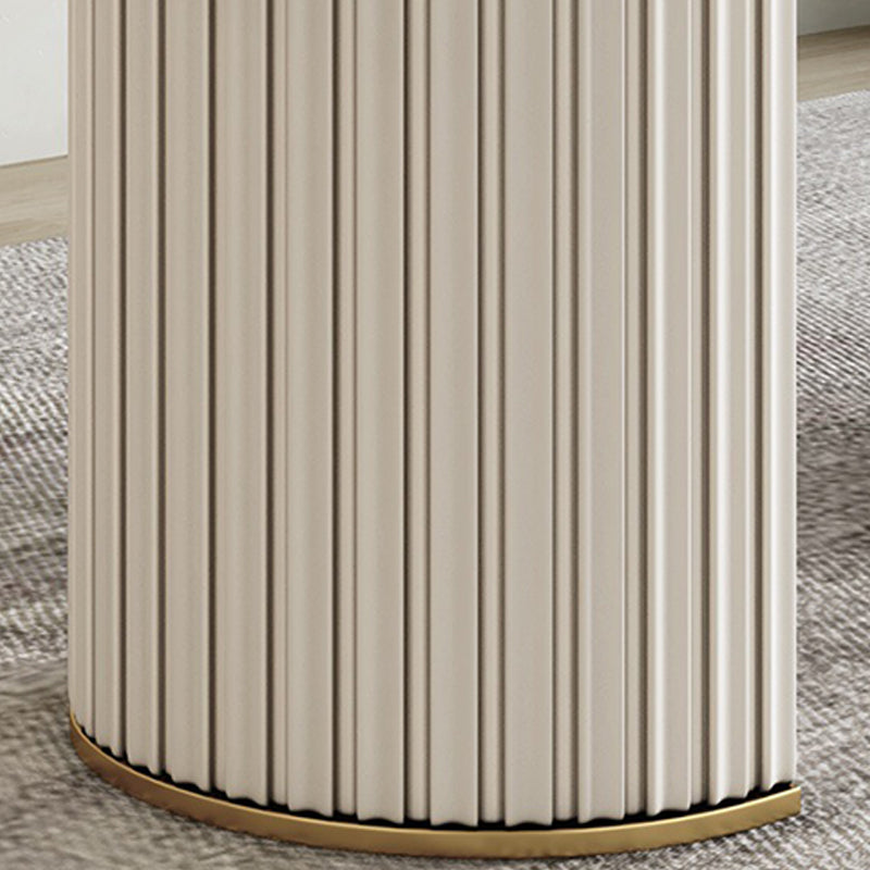 White Double Base Dining Table Modern Stone Table for Kitchen Clearhalo 'Dining Tables & Seating' 'Dining Tables' 'dining_table' 'furn' 'furn_dining_table' 'Furniture' 'Kitchen & Dining Furniture' 6328981