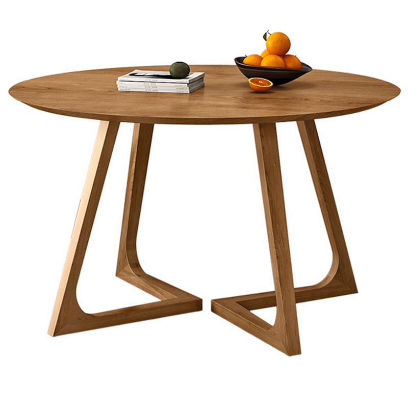 Contemporary Wood Dining Table Double Pedestal Dining Table for Dining Room