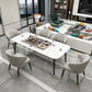 Glam 4 Legs Dining Table Stone Table for Living Room Kitchen