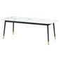 Glam 4 Legs Dining Table Stone Table for Living Room Kitchen