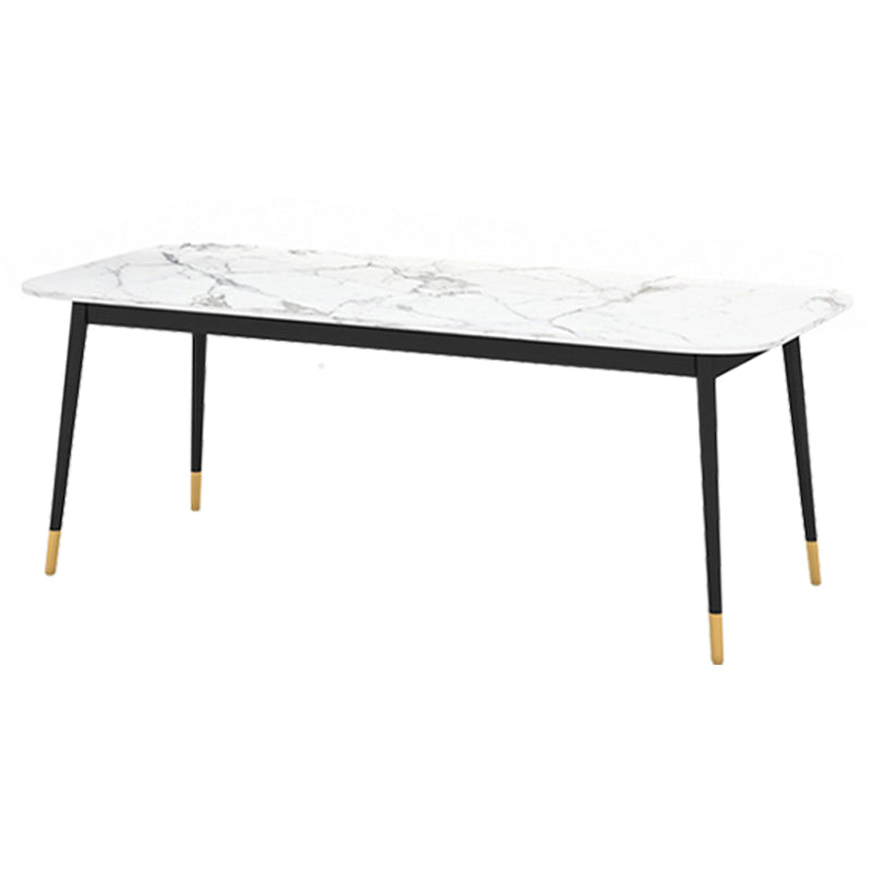 Glam 4 Legs Dining Table Stone Table for Living Room Kitchen