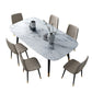 Glam 4 Legs Dining Table Stone Table for Living Room Kitchen