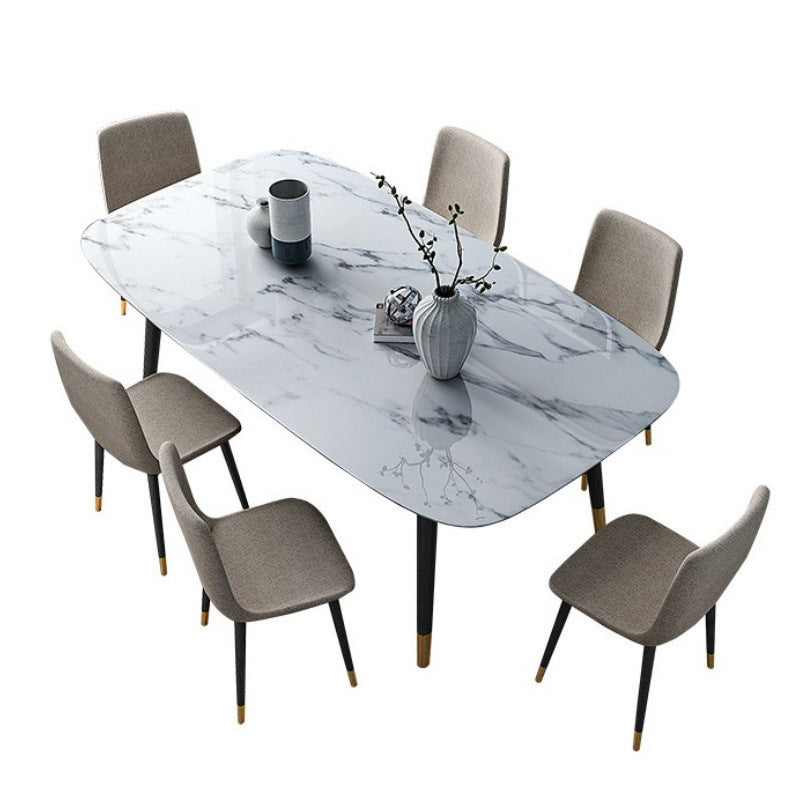 Glam 4 Legs Dining Table Stone Table for Living Room Kitchen
