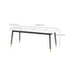 Glam 4 Legs Dining Table Stone Table for Living Room Kitchen