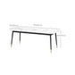 Glam 4 Legs Dining Table Stone Table for Living Room Kitchen