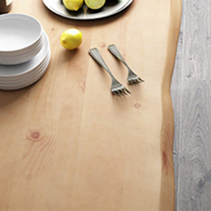Modern Double Pedestal Dining Table Wood Table for Living Room