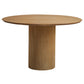 Mesa de comedor contemporánea de madera maciza, mesa de comedor redonda para comedor
