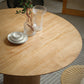Mesa de comedor contemporánea de madera maciza, mesa de comedor redonda para comedor