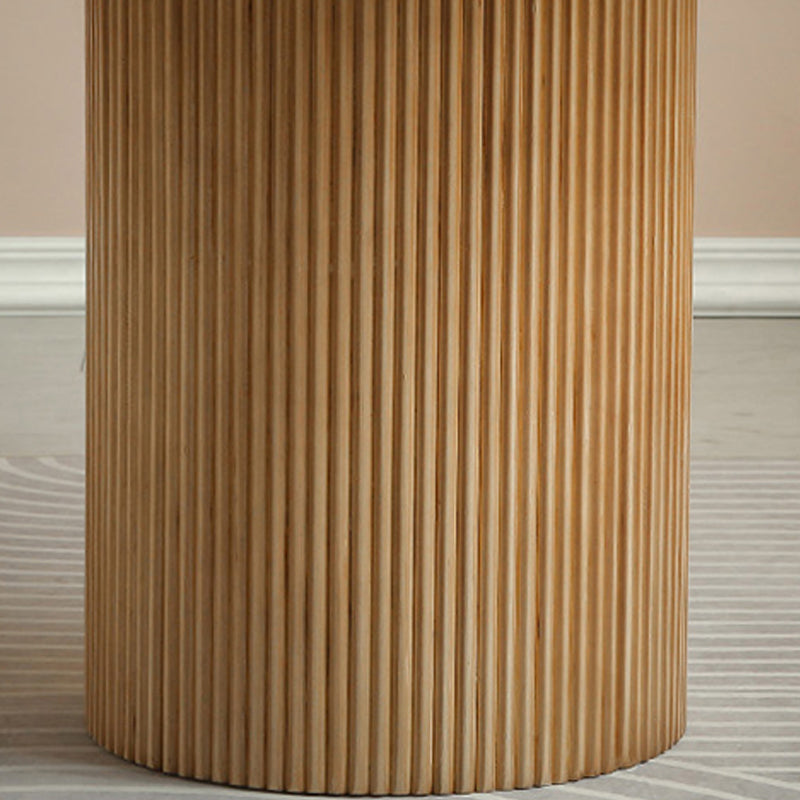 Mesa de comedor contemporánea de madera maciza, mesa de comedor redonda para comedor
