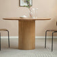 Mesa de comedor contemporánea de madera maciza, mesa de comedor redonda para comedor