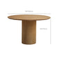 Mesa de comedor contemporánea de madera maciza, mesa de comedor redonda para comedor