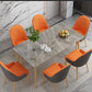 Modern 4 Legs Dining Table Stone Table for Dining Room Kitchen Clearhalo 'Dining Tables & Seating' 'Dining Tables' 'dining_table' 'furn' 'furn_dining_table' 'Furniture' 'Kitchen & Dining Furniture' 6329077