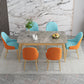 Modern 4 Legs Dining Table Stone Table for Dining Room Kitchen Clearhalo 'Dining Tables & Seating' 'Dining Tables' 'dining_table' 'furn' 'furn_dining_table' 'Furniture' 'Kitchen & Dining Furniture' 6329081
