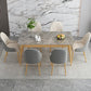 Modern 4 Legs Dining Table Stone Table for Dining Room Kitchen Clearhalo 'Dining Tables & Seating' 'Dining Tables' 'dining_table' 'furn' 'furn_dining_table' 'Furniture' 'Kitchen & Dining Furniture' 6329082