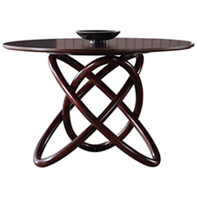 Contemporary Solid Wood Dining Table Round Pedestal Base Dining Table for Home Clearhalo 'Dining Tables & Seating' 'Dining Tables' 'dining_table' 'furn' 'furn_dining_table' 'Furniture' 'Kitchen & Dining Furniture' 6329090