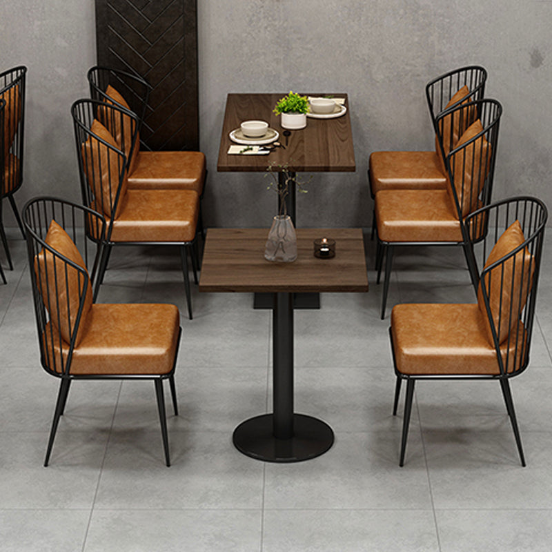 Eigentijdse houten eettafel Metalen eettafel voor thuisgebruik