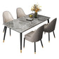Modern 4 Legs Dining Table Grey Stone Top Table for Dining Room Clearhalo 'Dining Tables & Seating' 'Dining Tables' 'dining_table' 'furn' 'furn_dining_table' 'Furniture' 'Kitchen & Dining Furniture' 6329145