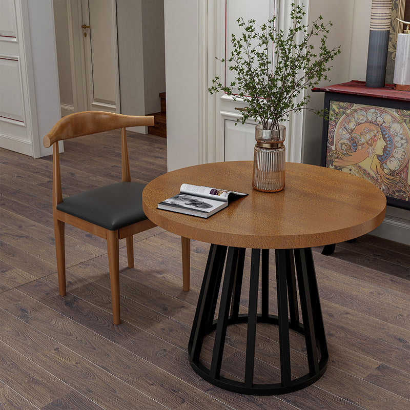 Modern Solid Wood Dining Table Metal Dining Site Table for Home Use 31.5"L x 31.5"W x 29.5"H Without Chairs Clearhalo 'Dining Tables & Seating' 'Dining Tables' 'dining_table' 'furn' 'furn_dining_table' 'Furniture' 'Kitchen & Dining Furniture' 6329152