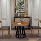 Modern Solid Wood Dining Table Metal Dining Site Table for Home Use 59.1"L x 59.1"W x 29.5"H Without Chairs Clearhalo 'Dining Tables & Seating' 'Dining Tables' 'dining_table' 'furn' 'furn_dining_table' 'Furniture' 'Kitchen & Dining Furniture' 6329155
