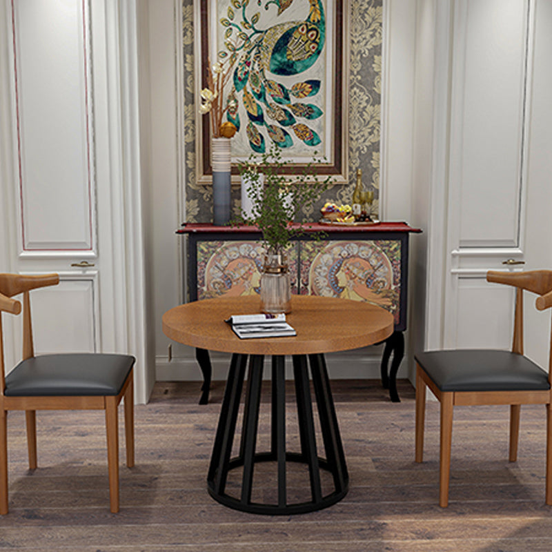 Modern Solid Wood Dining Table Metal Dining Site Table for Home Use 59.1"L x 59.1"W x 29.5"H Without Chairs Clearhalo 'Dining Tables & Seating' 'Dining Tables' 'dining_table' 'furn' 'furn_dining_table' 'Furniture' 'Kitchen & Dining Furniture' 6329155
