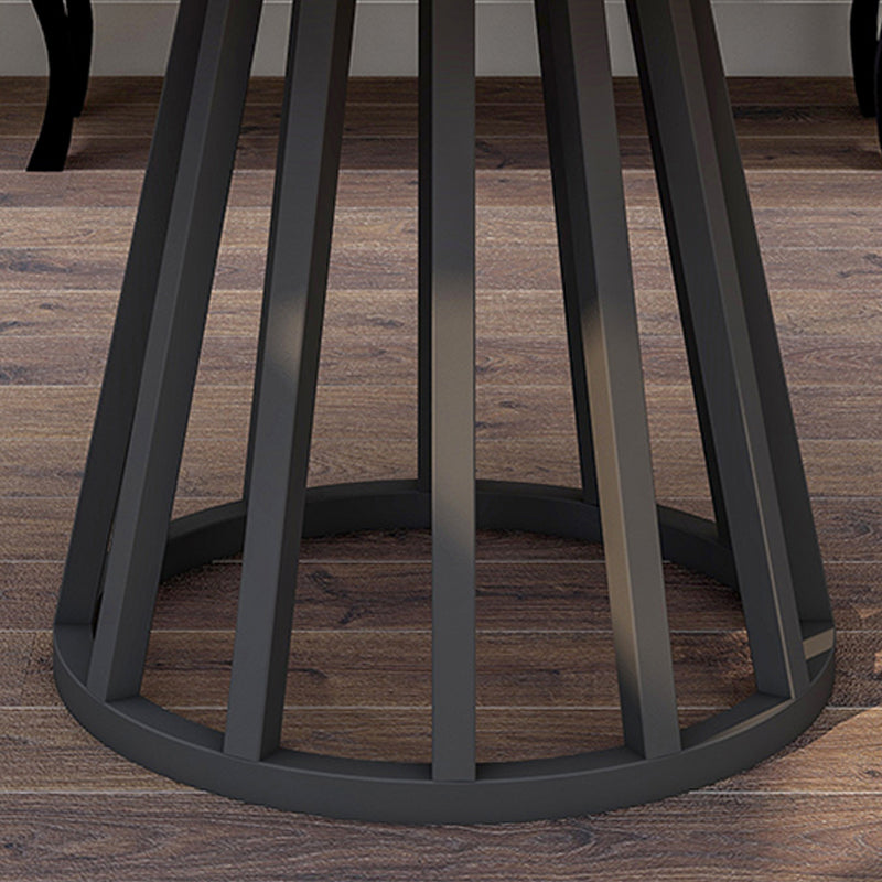 Modern Solid Wood Dining Table Metal Dining Site Table for Home Use Clearhalo 'Dining Tables & Seating' 'Dining Tables' 'dining_table' 'furn' 'furn_dining_table' 'Furniture' 'Kitchen & Dining Furniture' 6329158