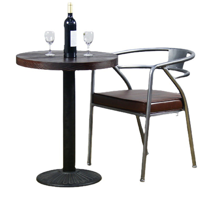 Modern Solid Wood Dining Table Metal Pedestal Base Dining Table for Home Use Clearhalo 'Dining Tables & Seating' 'Dining Tables' 'dining_table' 'furn' 'furn_dining_table' 'Furniture' 'Kitchen & Dining Furniture' 6329173
