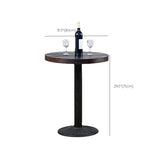 Modern Solid Wood Dining Table Metal Pedestal Base Dining Table for Home Use Clearhalo 'Dining Tables & Seating' 'Dining Tables' 'dining_table' 'furn' 'furn_dining_table' 'Furniture' 'Kitchen & Dining Furniture' 6329178