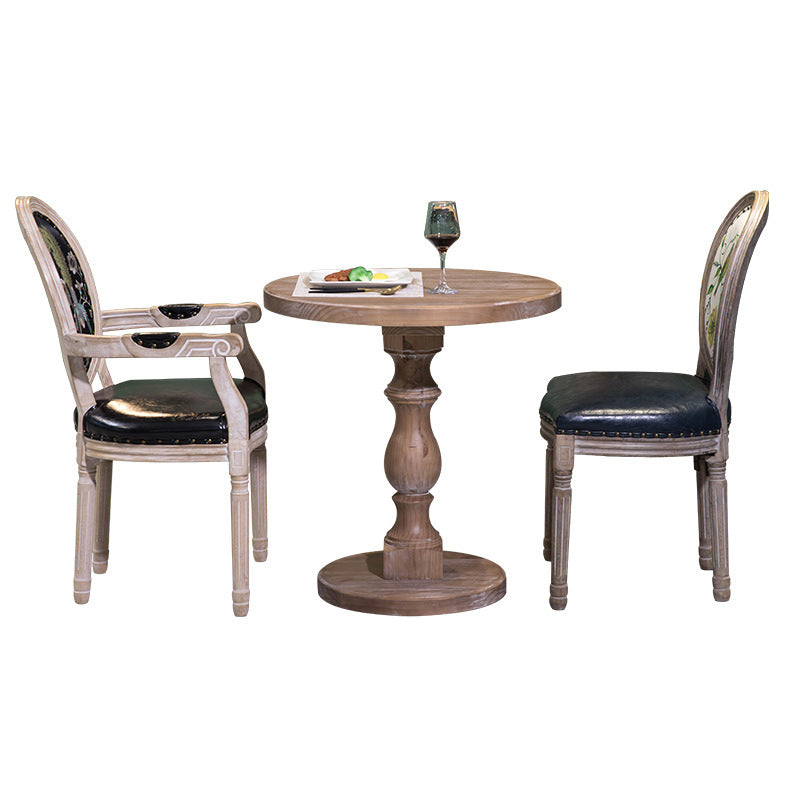 Contemporary Solid Wood Dining Table Round Dining Table for Home Use