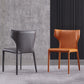 Faux Leather Kitchen Armless Chair Wingback Side Chair in Orange Clearhalo 'Dining Chairs' 'Dining Tables & Seating' 'dining_chair' 'furn' 'furn_dining_chair' 'Furniture' 'Kitchen & Dining Furniture' 6329261