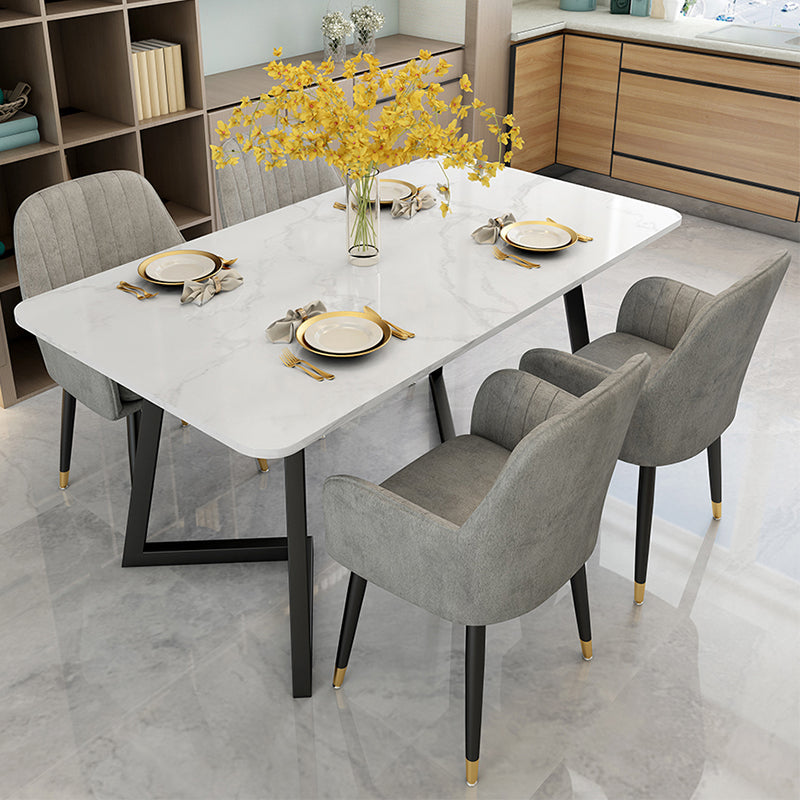 Glam -gestoffeerde tankstoel Velvet Parsons eetkamerstoel voor eetkamer