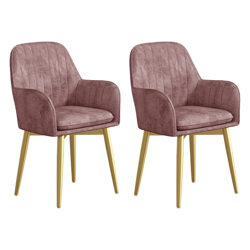 Glam -gestoffeerde tankstoel Velvet Parsons eetkamerstoel voor eetkamer