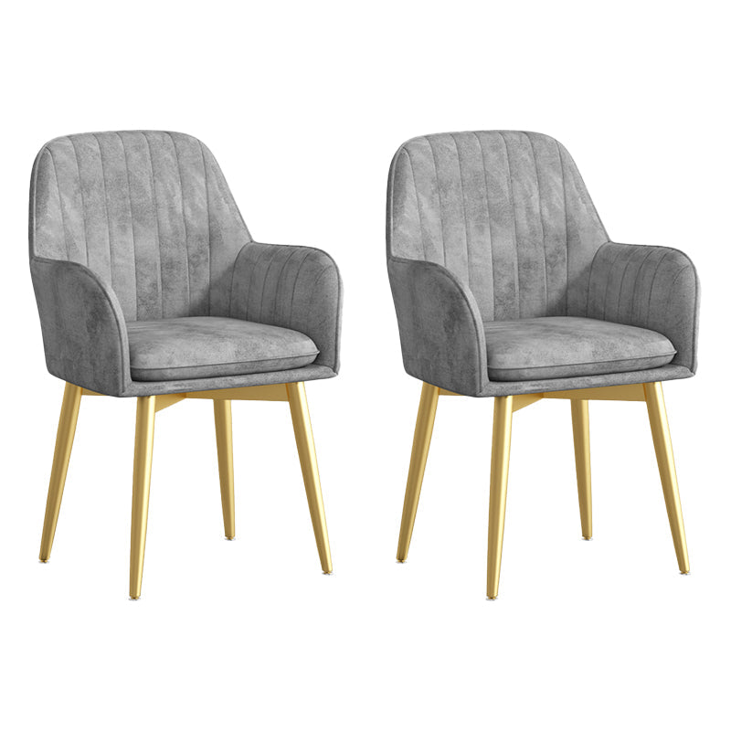 Glam -gestoffeerde tankstoel Velvet Parsons eetkamerstoel voor eetkamer