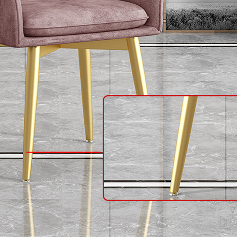 Glam -gestoffeerde tankstoel Velvet Parsons eetkamerstoel voor eetkamer