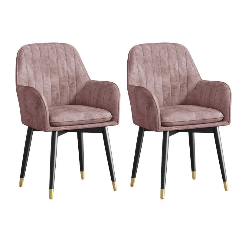 Glam -gestoffeerde tankstoel Velvet Parsons eetkamerstoel voor eetkamer